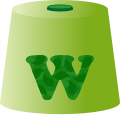 Green fez green leafy W.svg