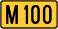 Znak "oznaka magistralne (M) ili regionalne (R) ceste"
