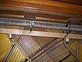 Gulbransen Spinet Piano - bottm of action mechanism & iron frame