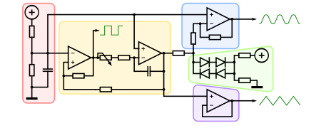 Sine/Square/Triangle generator with op amps