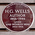 Detail of H. G. Wells plaque