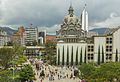 View of Botero Square and Palacio de la Cultura