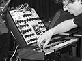 EMS Synthi A & DK played by Thomas Lehn concert with Futch at Club W71, Weikersheim