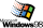 Windows 98 logo and wordmark (stacked)