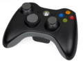 Xbox 360 black controller (png)