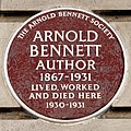 Detail of Arnold Bennett plaque