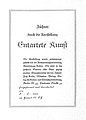 Führer durch die Ausstellung Entartete Kunst ((Degenerate Art Exhibition guide 1938)