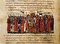 Emperor Theophilos and his court in the Skyllitzes Matritensis