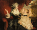 Portrait of Georgiana Cavendish, Duchess of Devonshire (1757‑1806) with her infant daughter Lady Georgiana Cavendish (1783‑1858), later Countess of Carlisle.PNG