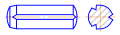 Grooved pin with chamfer