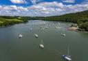 The flotilla set off from Tolverne and sailed up the Carrick Roads