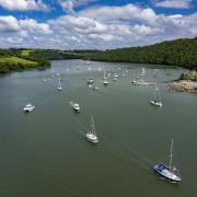 The flotilla set off from Tolverne and sailed up the Carrick Roads