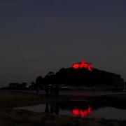 St Michael's Mount was lit up on Tuesday to commemorate the 80th anniversary of Operation Market Garden and the Battle of Arnhem