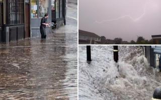 Cornwall has been worst affected so far for thunderstorms, with lightning and flooding