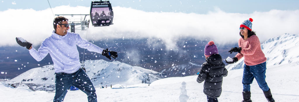 Playing in the snow at Ruapehu