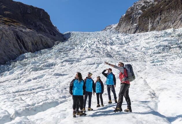 New Zealand contains many stunning glaciers, most located near the Main Divide in the Southern Alps in the South Island.