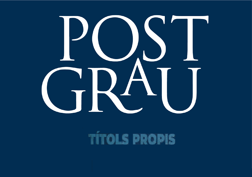 Imatge del esdeveniment:Presentació de propostes de títols propis de postgrau curs 2025-2026