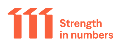 A logo of three ones representing strength in numbers