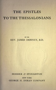 Cover of edition epistlesthessalo00dennuoft