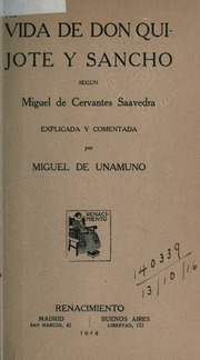 Cover of edition vidadedonquijote00unamuoft