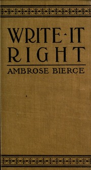 Cover of edition writeitrightlitt00bierrich