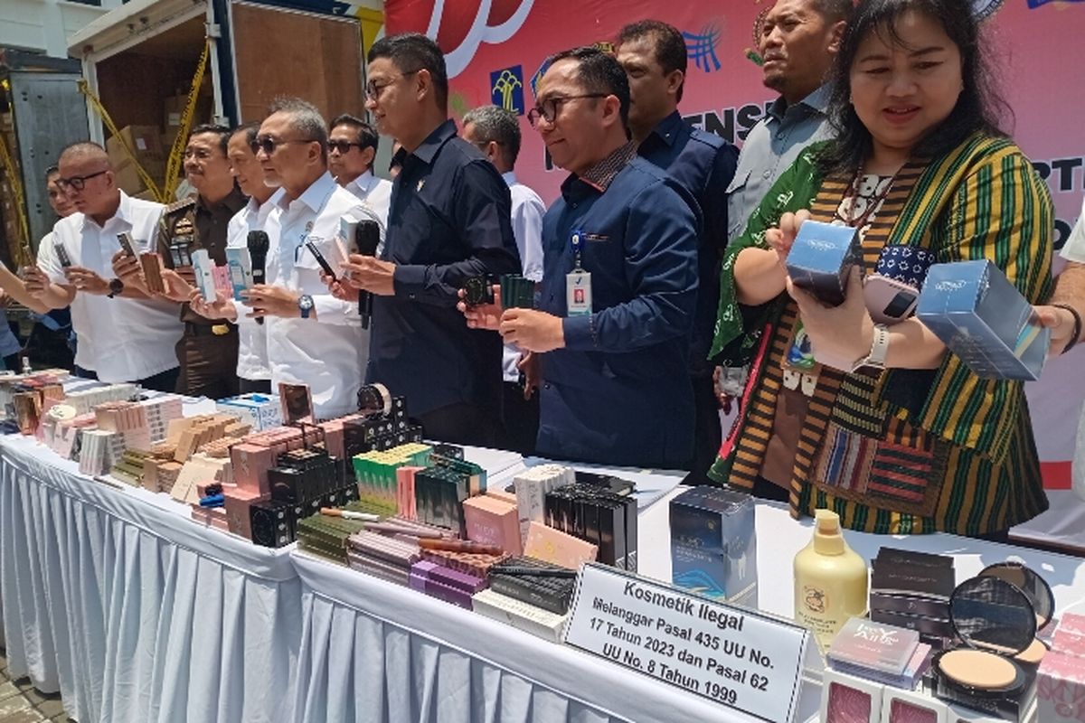 Satgas dan BPOM Sita Produk Kosmetik Impor Ilegal Senilai Rp 11,4 Miliar