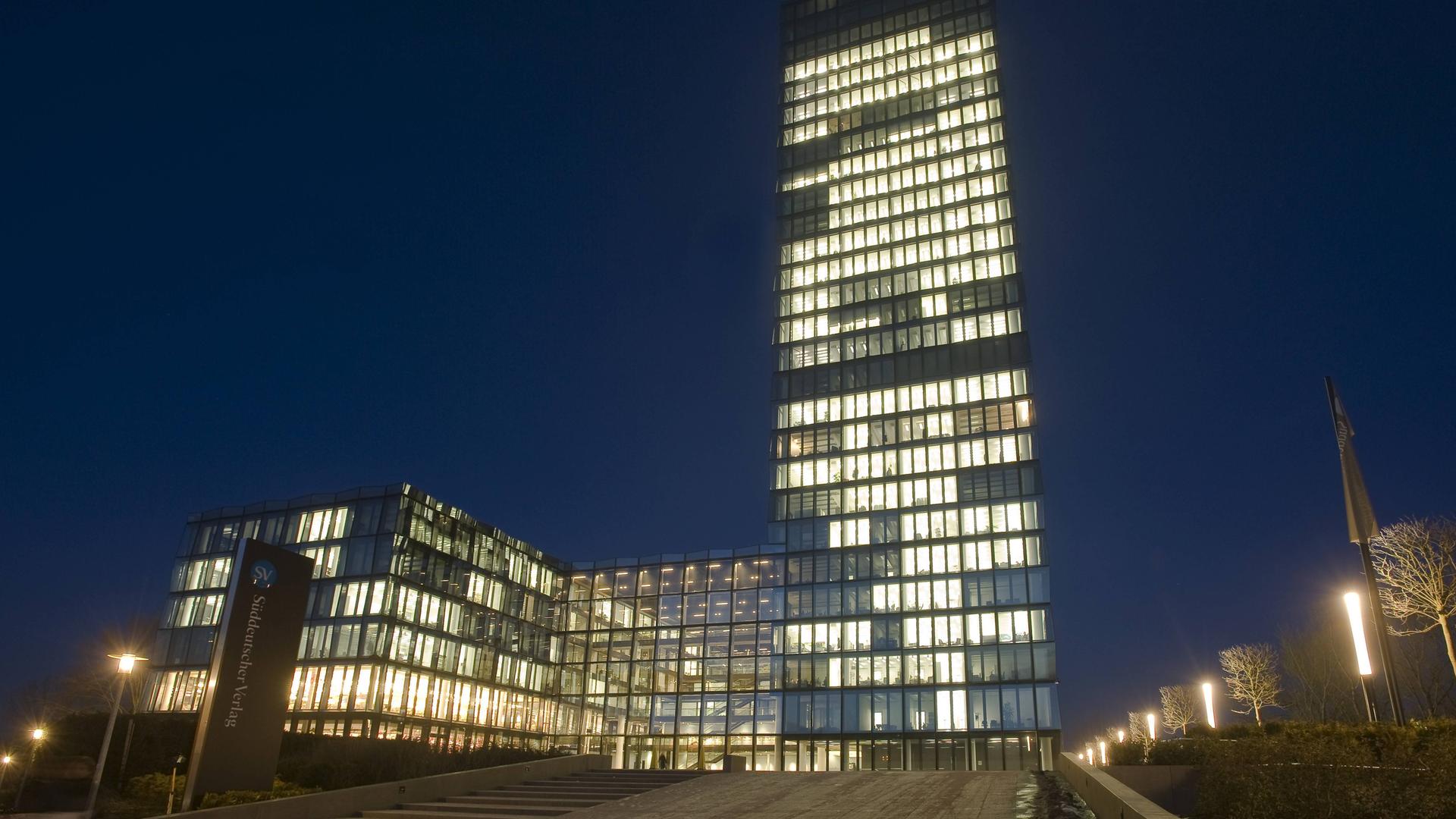 Das Verlagsgebäude der "Süddeutschen Zeitung" in München.