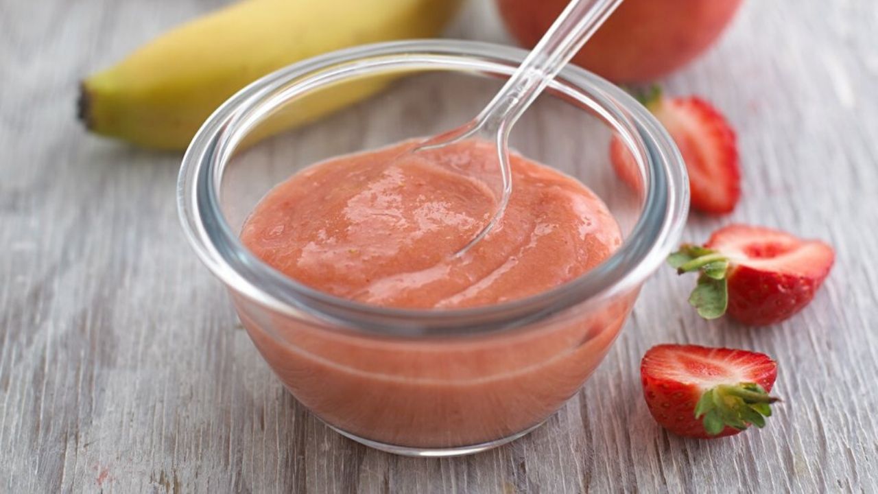 Banana Strawberry Purée