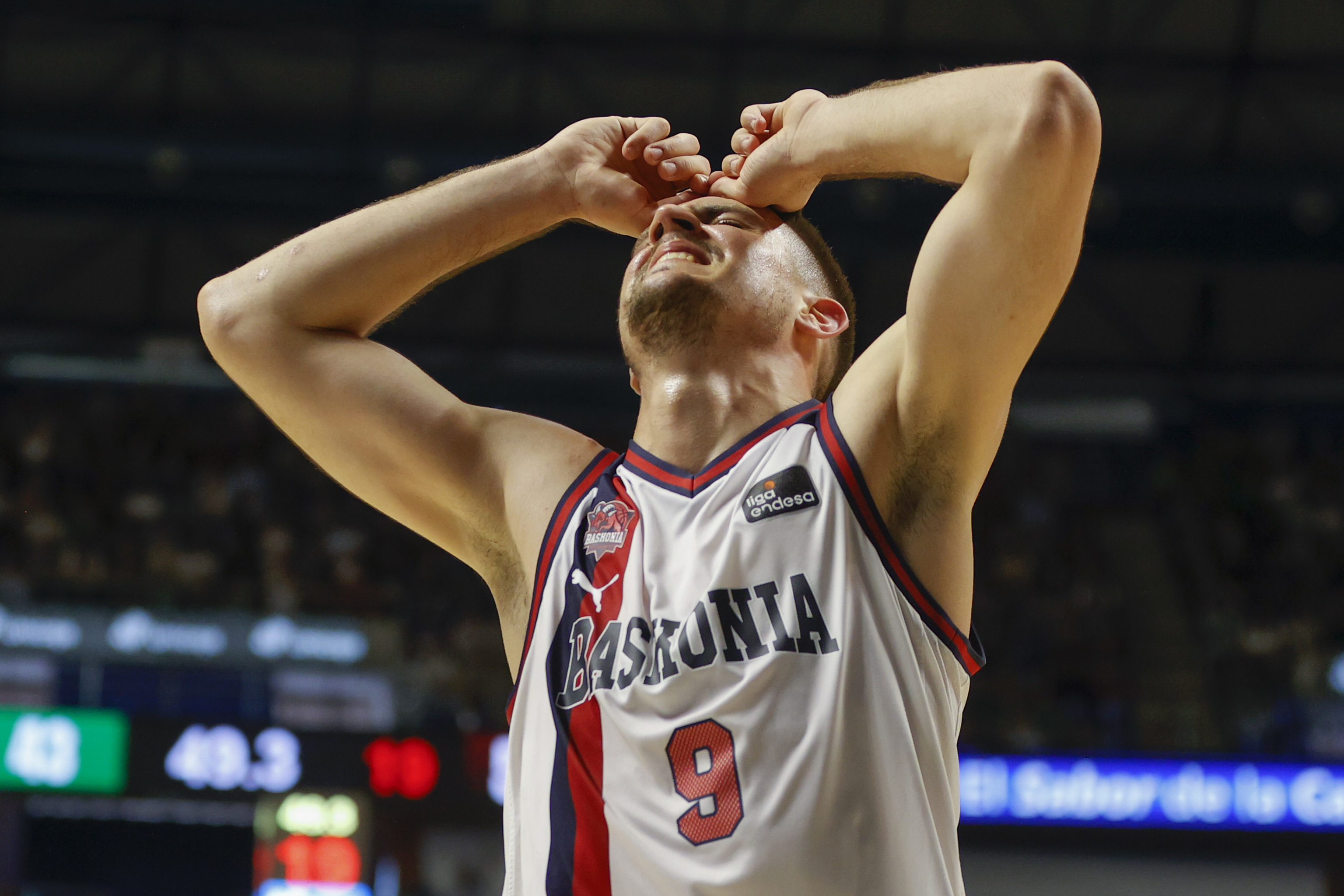 El escolta del Baskonia, Vanja Marinkovic, este domingo.