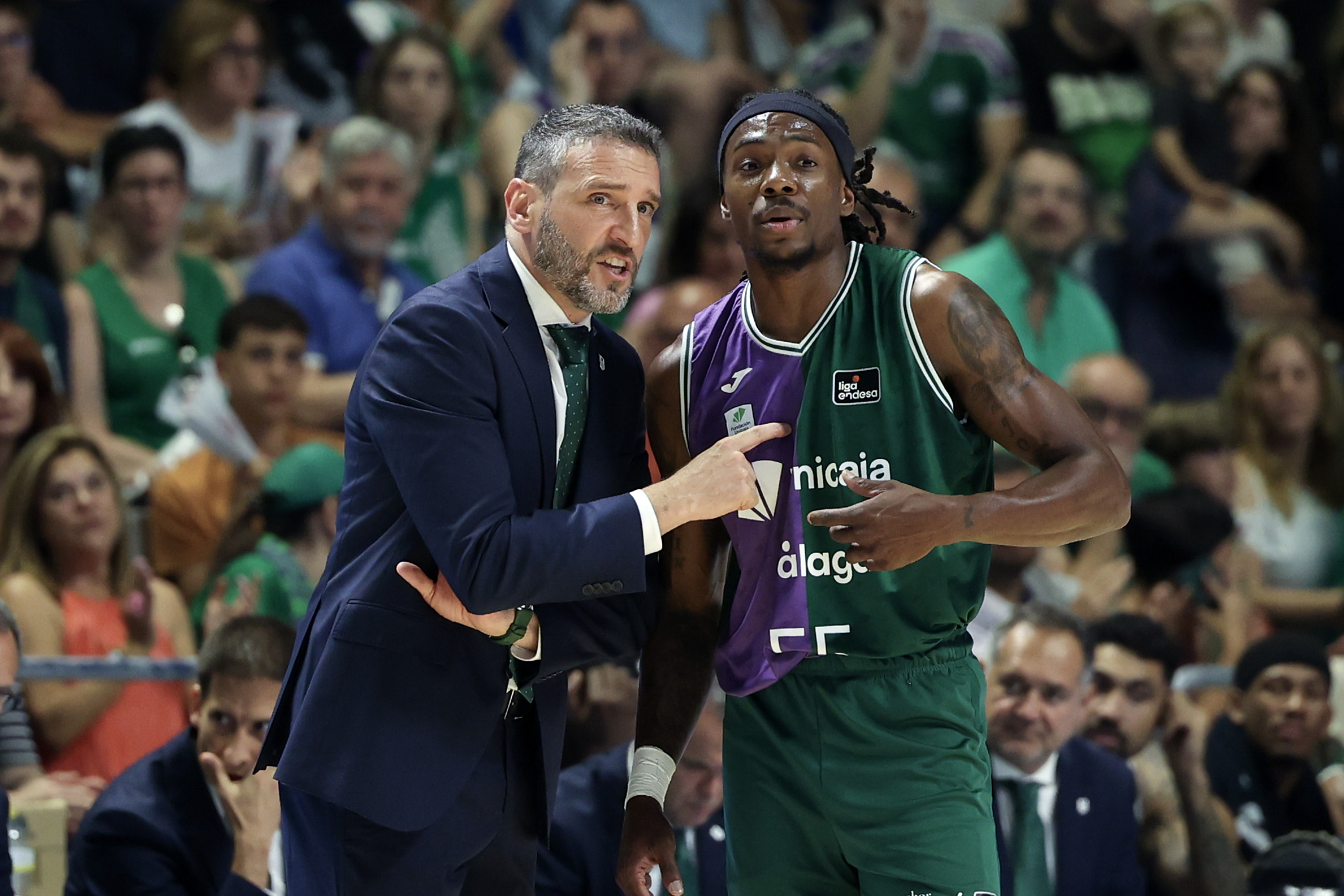 Ibon Navarro y Kendrick Perry, del Unicaja.