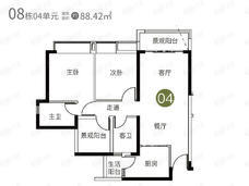 宏宇天御江畔3室2厅2卫户型图