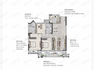 郑州融创御湖宸院A户型户型图