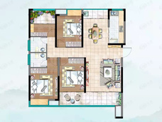 麓谷山湖郡4室2厅2卫户型图