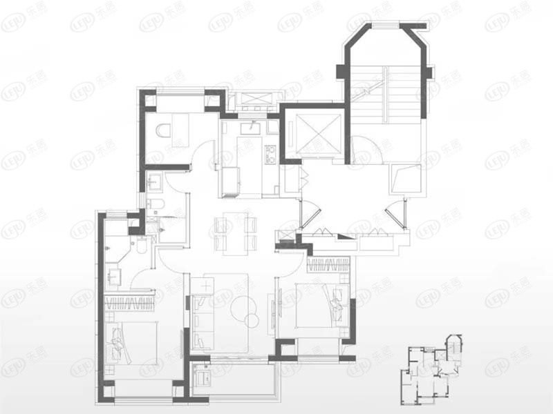 最全户型一览！青浦华发·虹桥四季三居室约56000元/㎡