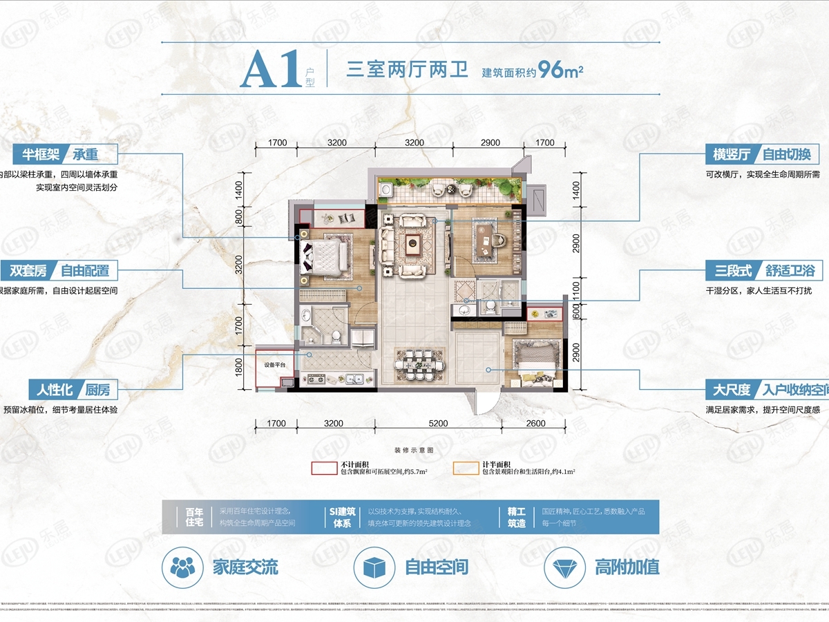 项目介绍|轻轨3号线,轻轨5号线,12号线沿线合谊理想城约10500元/㎡