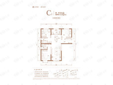 大兴发展·亦生悦3室2厅2卫户型图