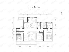 中海·長安玖章4室2厅2卫户型图