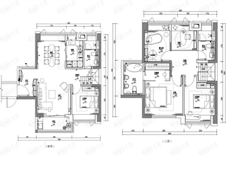 耀胜新世界广场|耀胜尊府118㎡复式户型户型图