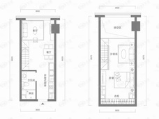 金茂国际公寓38平户型户型图