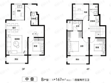 鲁商中心洋房C1户型户型图