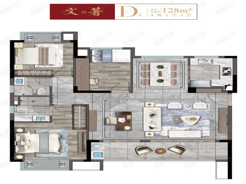 建发央著暂未开盘 户型建面89~126㎡