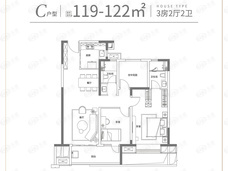 金源府MOMΛ3室2厅2卫户型图