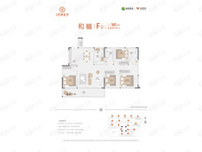 高新和锦莲序4室2厅2卫户型图