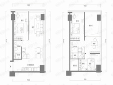 金茂国际公寓90平户型户型图