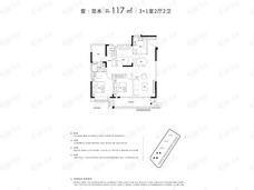 美好云谷路壹号|云立方117㎡户型户型图