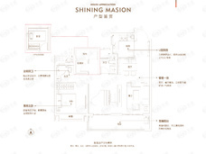 城建菁华里建面约98㎡户型图