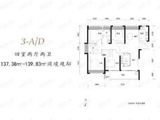 兴华尚都国际3-A/D户型户型图