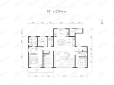 中海·長安玖章4室2厅2卫户型图