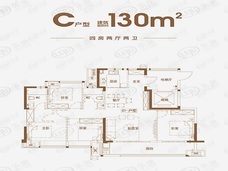 榕发悦乐郡130㎡户型户型图