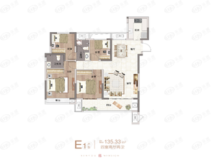 裕华会园E1户型户型图